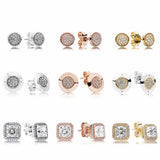 S925 Sterling Silver CZ Stud Earrings