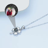925 Silver Projection Necklace with Custom Name Memory Women Jewelry