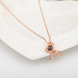 925 Silver Projection Necklace with Custom Name Memory Women Jewelry