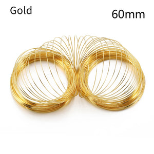 100 Memory Steel Wire 60-115mm for Jewelry Making DIY Beading