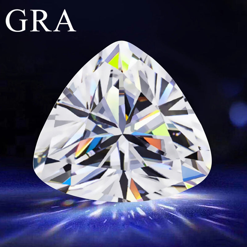 D VVS1 Moissanite Triangle Gem 0.1-5ct