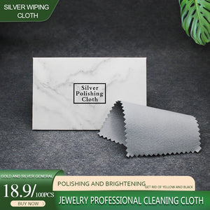 100 Marbling Packaging Wiping Cloth and Silver Jewelry Polishing