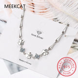 100% Moissanite D Diamond Tennis Charm Bracelet Silver 925