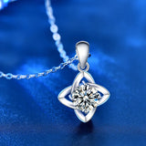 Moissanite Diamond Pendant 925 Silver Necklace Women Jewelry