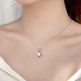Moissanite Diamond Pendant 925 Silver Necklace Women Jewelry