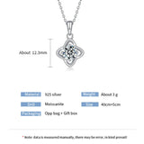 Moissanite Diamond Pendant 925 Silver Necklace Women Jewelry