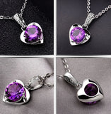 2CT Heart Cut Moissanite Necklace 925 Sterling Silver Solitaire Pendant