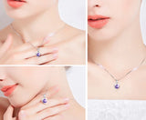 2CT Heart Cut Moissanite Necklace 925 Sterling Silver Solitaire Pendant