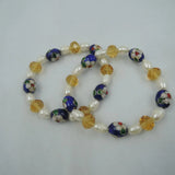 Fresh-Water Pearl Cloisonne Bracelet