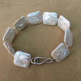 NATURE FRESHWATER Baroque PEARL BRACELET-rectangle pearl BRACELET