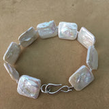 NATURE FRESHWATER Baroque PEARL BRACELET-rectangle pearl BRACELET
