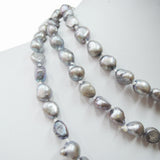 Gray Freshwater Pearl Long Necklace - 120 cm