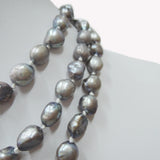Gray Freshwater Pearl Long Necklace - 120 cm
