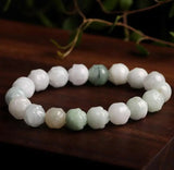 Natural 10mm Rose Beads Bracelet Jadeite Bracelet