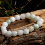 Natural 10mm Rose Beads Bracelet Jadeite Bracelet