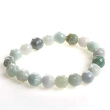 Natural 10mm Rose Beads Bracelet Jadeite Bracelet