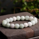Natural 10mm Rose Beads Bracelet Jadeite Bracelet