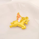 18k Rainbow Unicorn Pendant Necklace for Women