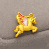 18k Rainbow Unicorn Pendant Necklace for Women