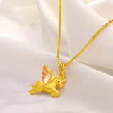 18k Rainbow Unicorn Pendant Necklace for Women