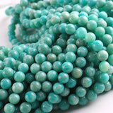 A+ Amazonite Stone Beads 8mm Smooth Round Beads