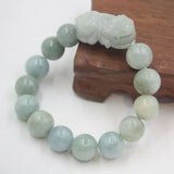 100% Natural A Jade/Jadeite 13mm Beads Pixiu Link Bangle Bracelet