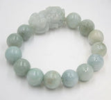 100% Natural A Jade/Jadeite 13mm Beads Pixiu Link Bangle Bracelet