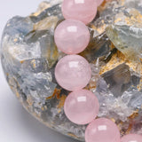 Rose Quartz Bracelet Natural Stone Gemstone Chakras Bead Lover