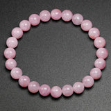 Rose Quartz Bracelet Natural Stone Gemstone Chakras Bead Lover