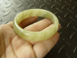 100% Natural Afghanistan Nephrite Green Bangle Bracelet