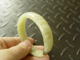 100% Natural Afghanistan Nephrite Green Bangle Bracelet