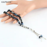 100% Natural Agate 33 Beads Muslim Bracelet 6-10mm Tasbih Ala Rosaries