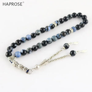 100% Natural Agate 33 Beads Muslim Bracelet 6-10mm Tasbih Ala Rosaries