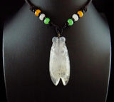 Natural Albite Jade Pendant Shuimo Jade Carved Cicada Pendant Necklace