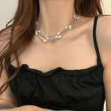 Baroque Freshwater Pearl Stainless Steel Necklace