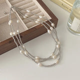 Baroque Freshwater Pearl Stainless Steel Necklace