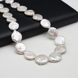 Natural Baroque Pearl Bead Round Disc Shape for Jewelry Making