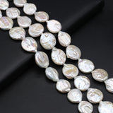 Natural Baroque Pearl Bead Round Disc Shape for Jewelry Making
