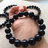 Natural Tourmaline Round Beads Bracelet Men And Women Wealth Exorcise Evil