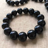 Natural Tourmaline Round Beads Bracelet Men And Women Wealth Exorcise Evil