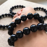 Natural Tourmaline Round Beads Bracelet Men And Women Wealth Exorcise Evil