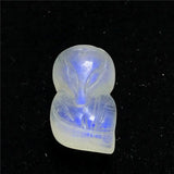 Natural Moonstone Crystal Pendant Fox Carved Beads Healing Luck Gift Jewelry
