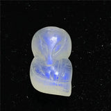 Natural Moonstone Crystal Pendant Fox Carved Beads Healing Luck Gift Jewelry