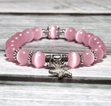 Cat Eyes Stone Bracelet Women Starfish Pendant Birthday Gift