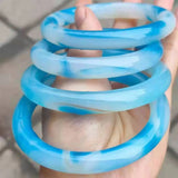 Natural Chalcedony Ice Bracelet Women Jade Bangle Jewelry