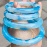 Natural Chalcedony Ice Bracelet Women Jade Bangle Jewelry