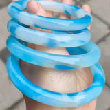 Natural Chalcedony Ice Bracelet Women Jade Bangle Jewelry