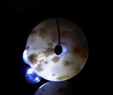 Natural Cherry Blossom Agate Pendant Coin Necklace