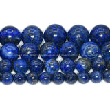 100% Natural Lapis Lazuli Beads AAAAA Round Loose Beads for Jewelry Making