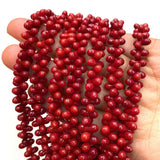 Natural Coral Peanut Bead Small Hole Beads for Jewelry Making DIY